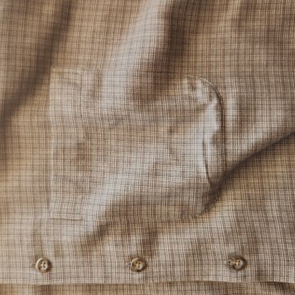 HART SCHAFFNER MARX Mens Tan/Cream Large Button Down - Picture 4 of 8